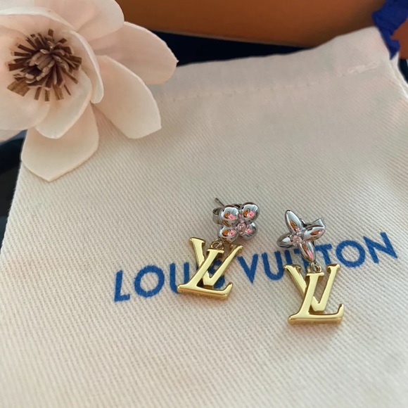 Louis Vuitton Jewelry - Louis Vuitton Earrings Gold And Silver Tone authentic